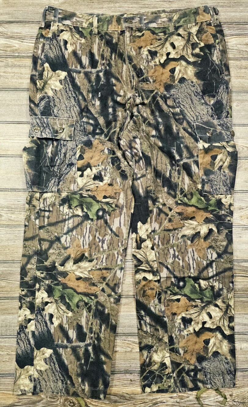 Vintage Mossy Oak Cargo Pants Mens XL Break Up Camo Relaxed Outdoor Old Logo